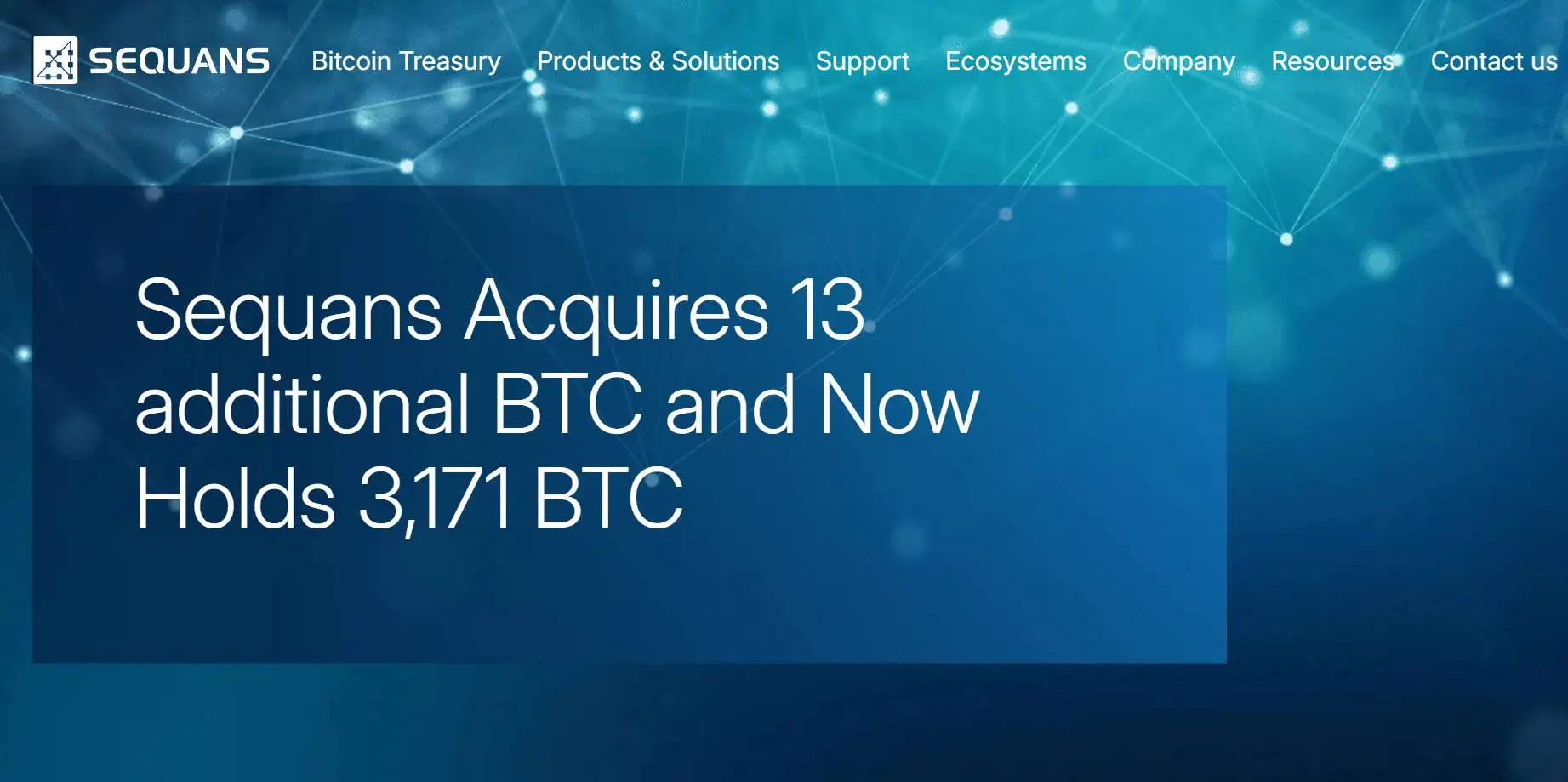  Sequans增持13枚BTC总持仓达3171枚